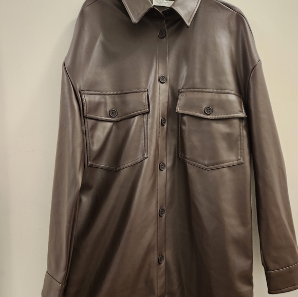 NWT Simons RD style vegan leather coat / dress - Picture 8 of 8